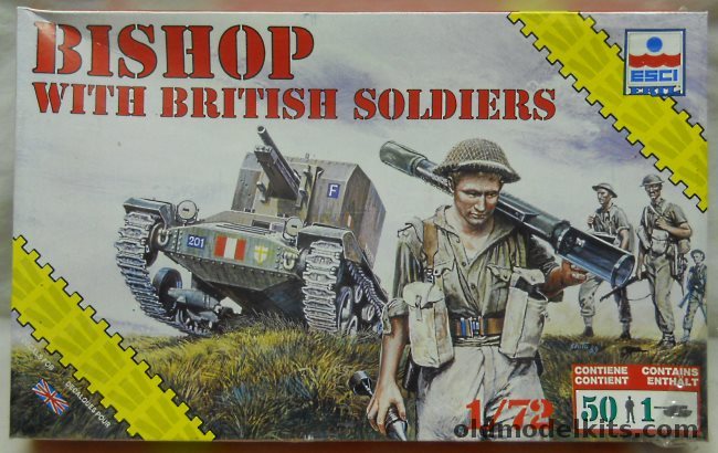 ESCI 1/72 Bishop Tank With British Soldiers, 8619 plastic model kit